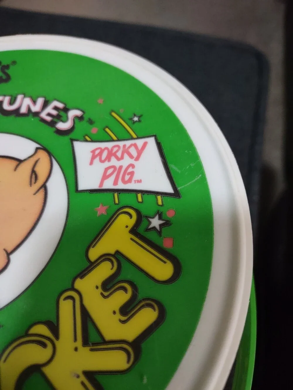 1989 ARBY'S Fun Bucket Looney Tunes Porky Pig 6.5